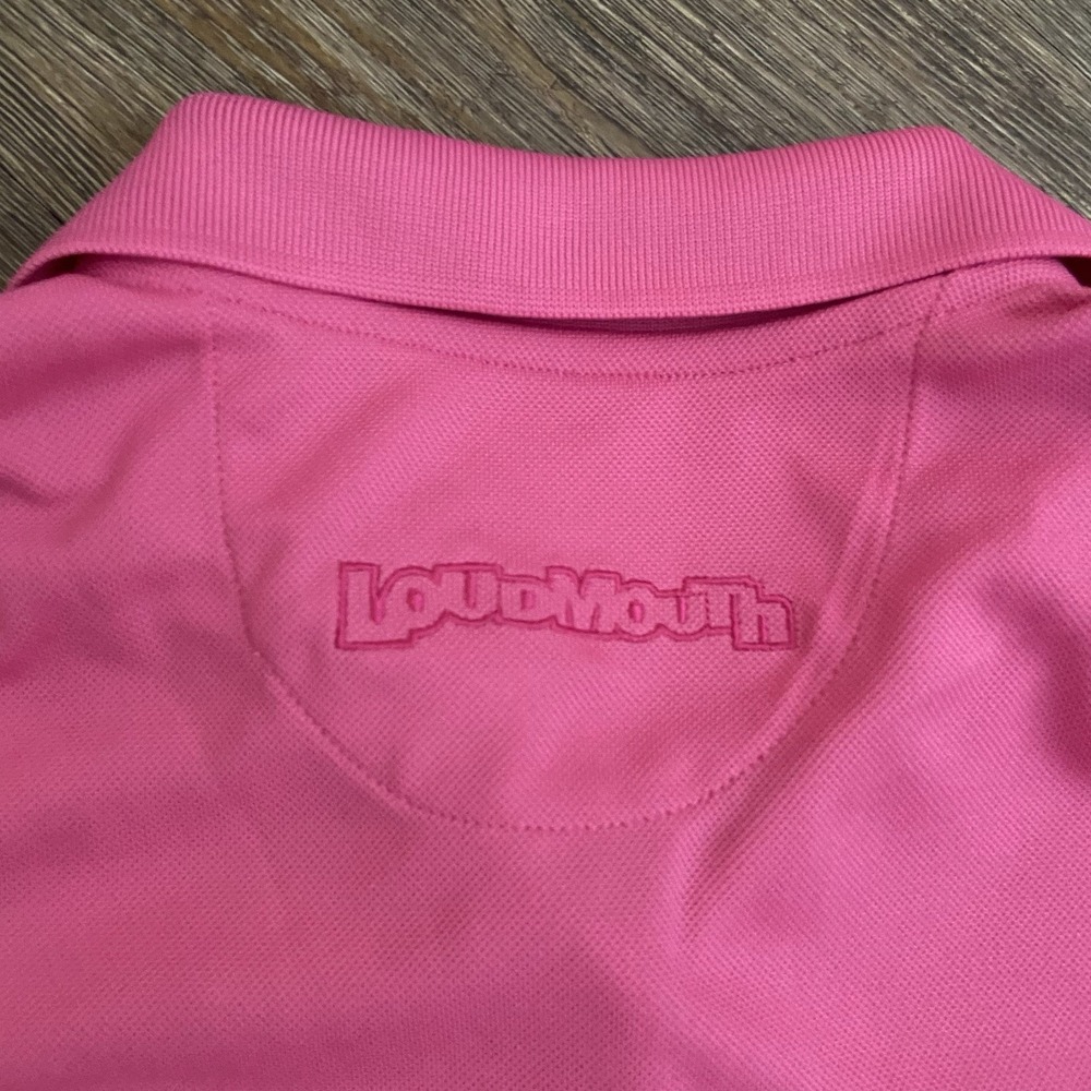 Loudmouth Ladies Essential Pink Polo Golf Short Sleeve Shirt NWT XSMALL XS - Picture 5 of 6